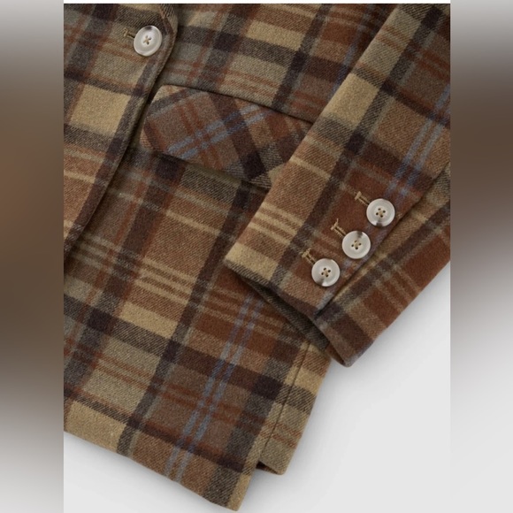 Free People Mari Plaid Blazer Jacket - Picture 8 of 16